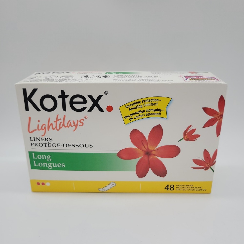 2006 Kotex Light Days LONG Panty Liners 48 Count Vintage New Sealed NOS